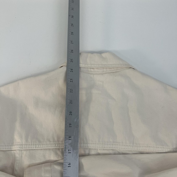 We The Free Jean Jacket Free People ‎ Womens XS Cream Denim Trucker Button Front - Picture 13 of 15